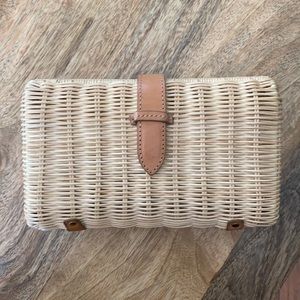 J. CREW Rattan Clutch